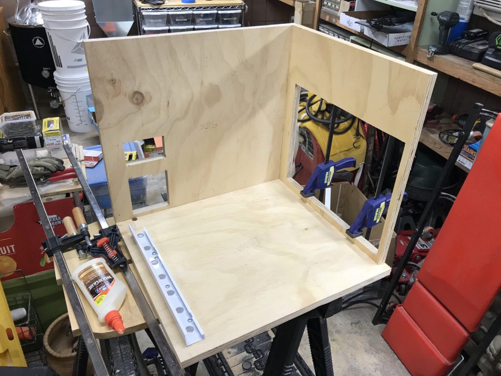 Original plywood enclosure for the DIY glycol chiller